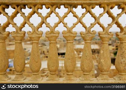 Close-up of a carved grille, Rajmahal, Jaisalmer, Rajasthan, India