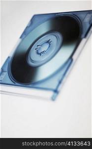 Close-up of a CD in a CD case