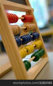 Close-up of a child&acute;s abacus.