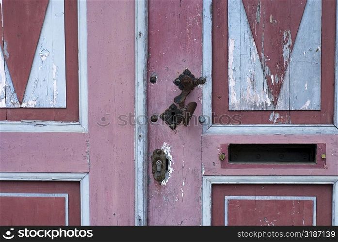 Close-up of a closed door