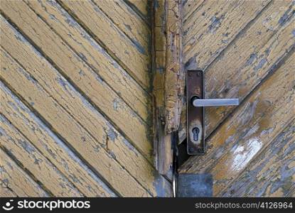Close-up of a closed door