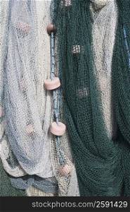 Close-up of a commercial fishing net