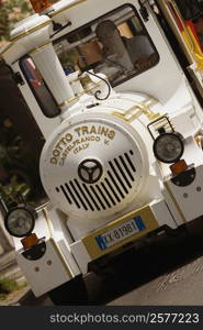 Close-up of a conch tour train, Sorrento, Sorrentine Peninsula, Naples Province, Campania, Italy