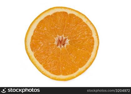 Close-up of a cross section of an orange