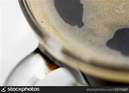 Close-up of a cup of black coffee