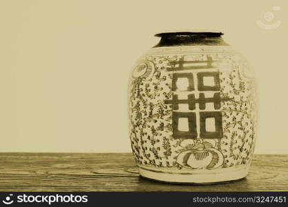 Close-up of a decorative urn
