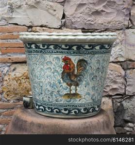 Close-up of a decorative urn, Fabrica La Aurora, San Miguel de Allende, Guanajuato, Mexico