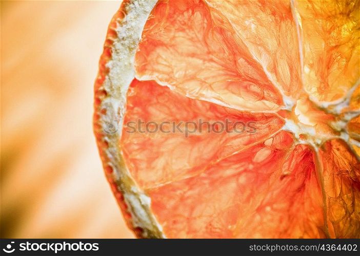 Close-up of a dried orange slice