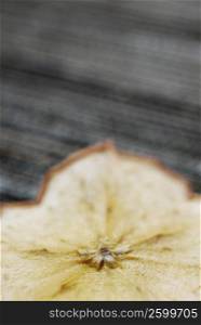 Close-up of a dried slice of fruit