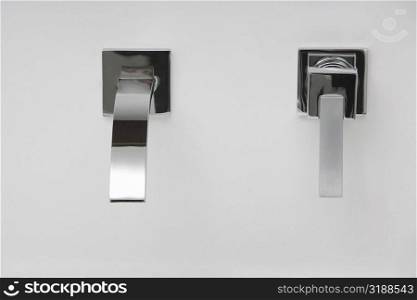Close-up of a faucet in the bathroom