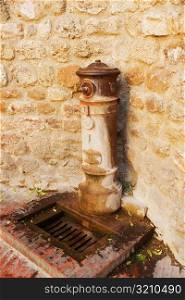 Close-up of a faucet, Siena Province, Tuscany, Italy