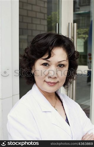Close-up of a female doctor