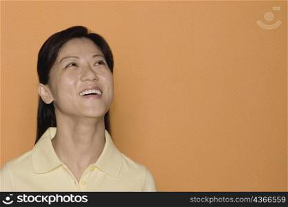 Close-up of a female office worker smiling