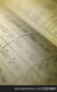 Close-up of a financial document