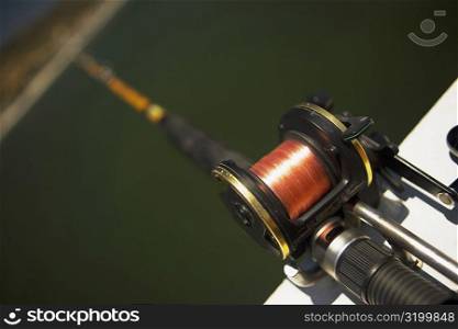 Close-up of a fishing pole