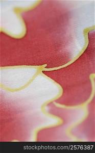 Close-up of a floral pattern on fabric
