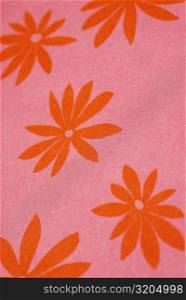 Close-up of a floral pattern on fabric