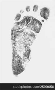 Close-up of a footprint