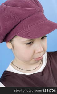 Close-up of a girl looking down