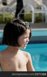 Close-up of a girl smiling