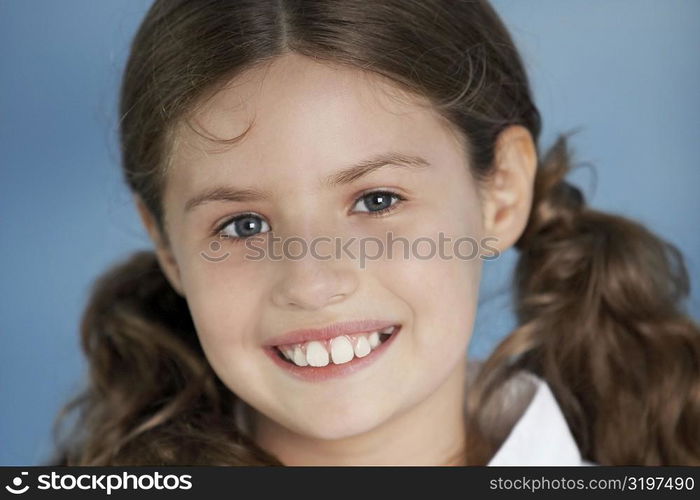 Close-up of a girl smiling