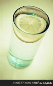 Close-up of a glass of lemonade