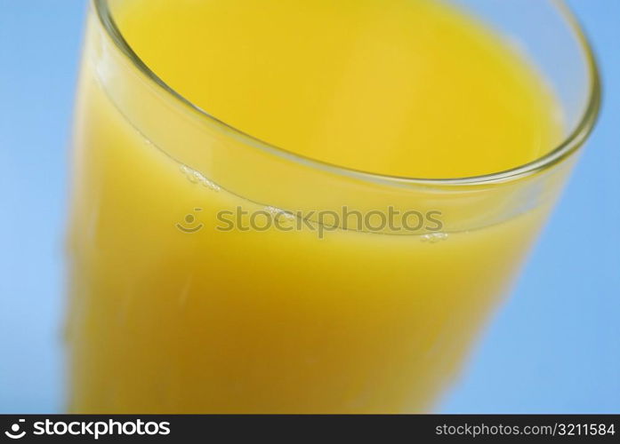 Close-up of a glass of orange juice