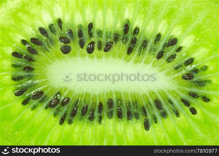 close up of a green healthy kiwi fruit