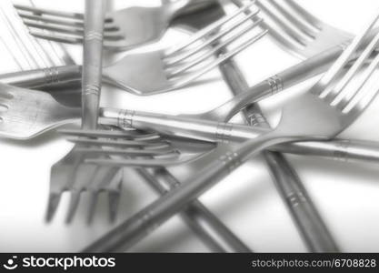 Close-up of a group of forks