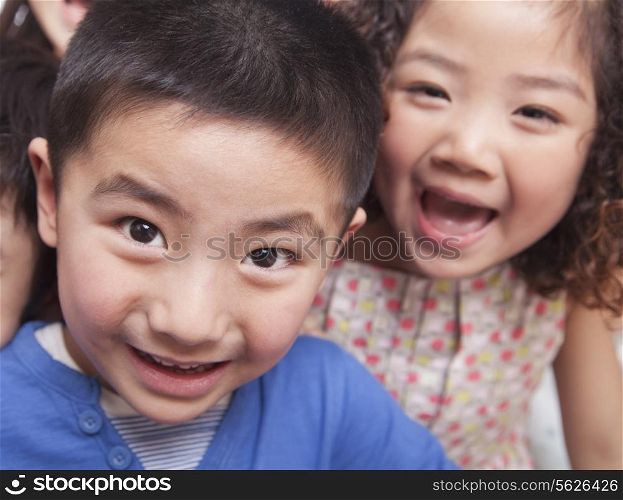 Close Up of a Group of Kids