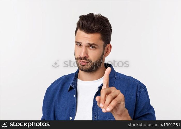 Close up of a guy wondering and get idea of business. Isolated over white background. Close up of a guy wondering and get idea of business. Isolated over white background.