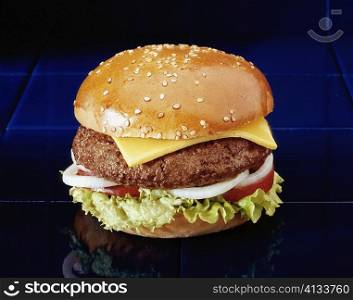 Close-up of a hamburger