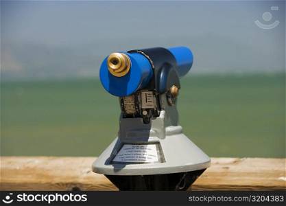 Close-up of a hand-held telescope