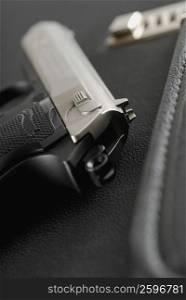 Close-up of a handgun