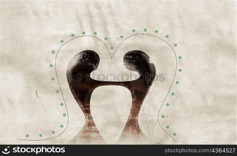 Close-up of a heart shape design