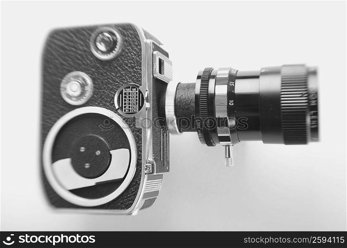 Close-up of a home video camera