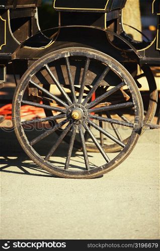 Close-up of a horse cart
