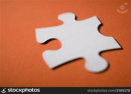 Close-up of a jigsaw piece