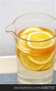 Close-up of a jug of lemonade