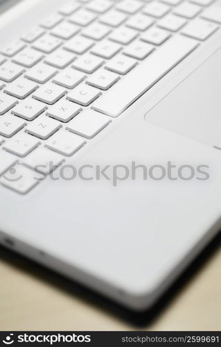 Close-up of a laptop keyboard