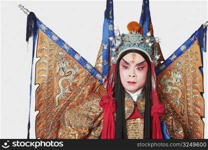 Close-up of a male Chinese opera performer