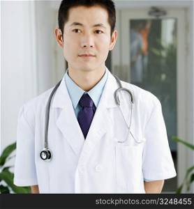 Close-up of a male doctor standing