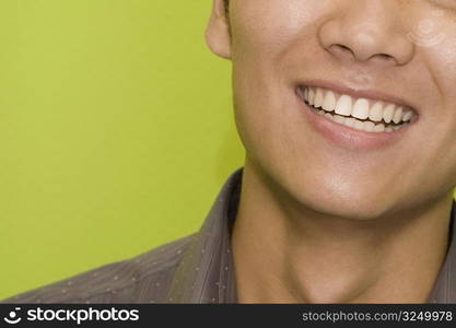 Close-up of a male office worker smiling