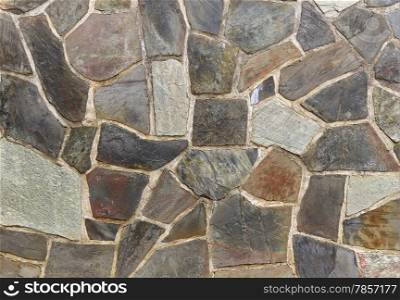 Close up of a masonry slate barrier, textures and copy space