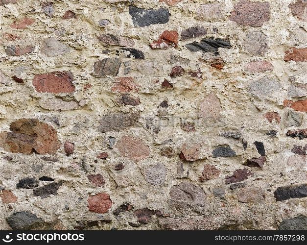 Close up of a masonry stone wall, textures and copy space