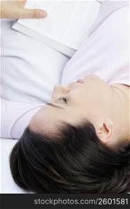 Close-up of a mature woman sleeping