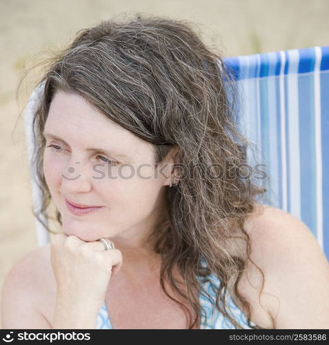 Close-up of a mature woman smiling