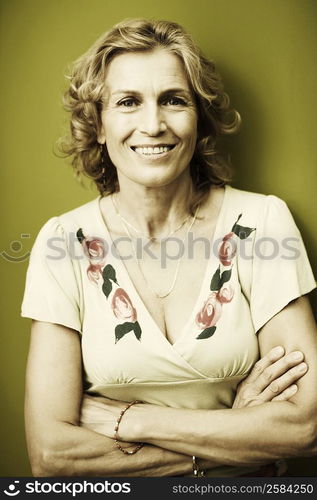 Close-up of a mature woman smiling