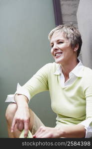 Close-up of a mature woman smiling