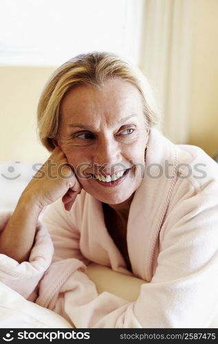 Close-up of a mature woman smiling